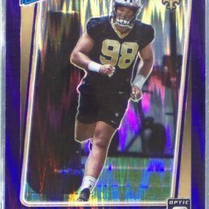 2021 Donruss Optic Payton Turner Purple Shock RC #259 Saints