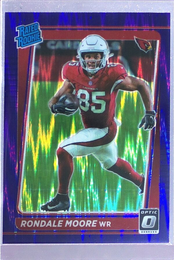 2021 Donruss Optic Rondale Moore Purple Shock RC #217 Cardinals