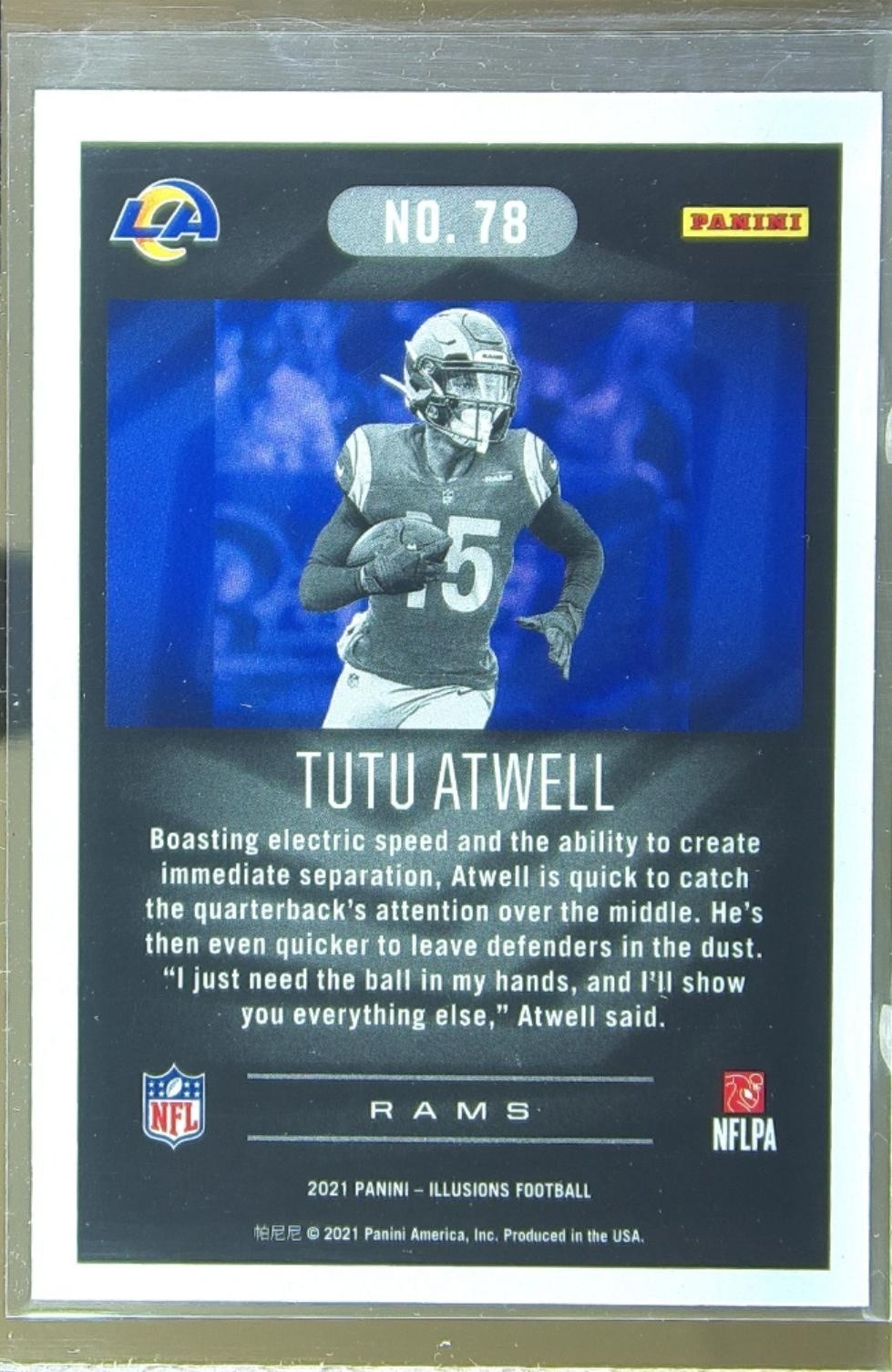 2021 Illusions Tutu Atwell RC #78 Rams - Image 3