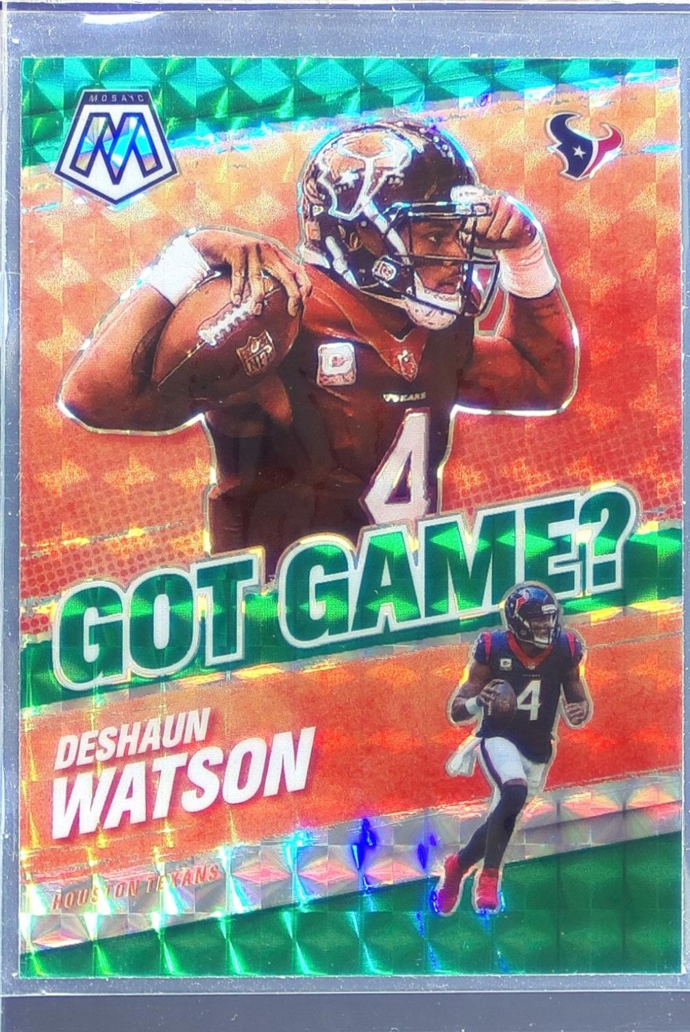 2021 Mosaic Deshaun Watson #GG-3 Texans Got Game? Mosaic Green