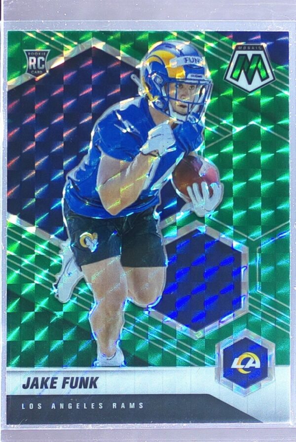2021 Mosaic Jake Funk Prizm Green #381 Rams