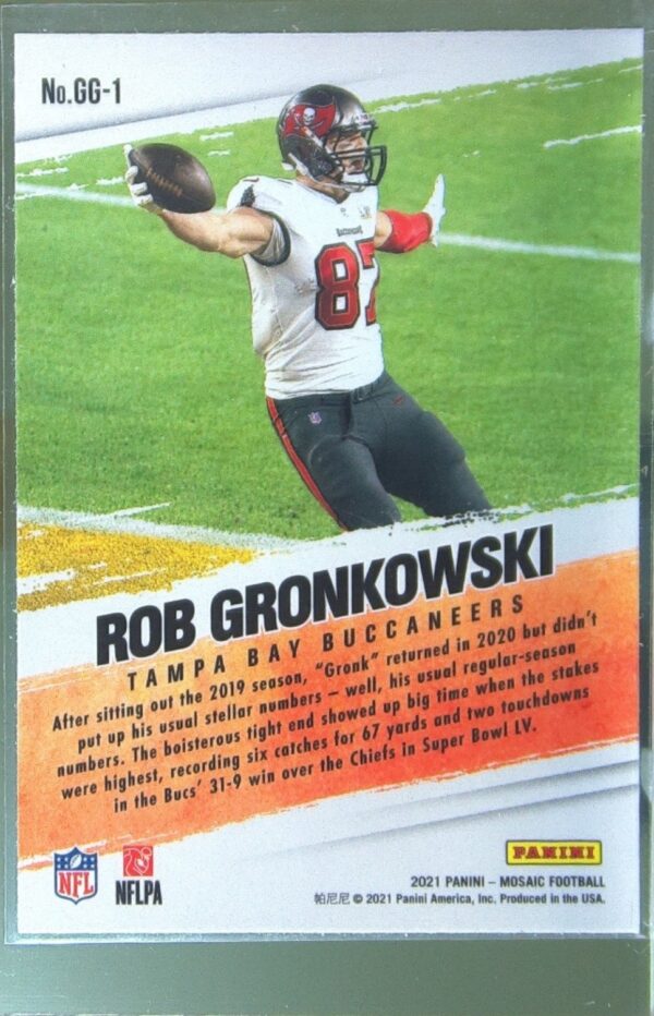 2021 Mosaic Rob Gronkowski #GG-1 Buccaneers Got Game? - Image 3