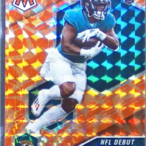 2021 Mosaic Travis Etienne Jr. Prizm Reactive Orange RC #253 Jaguars