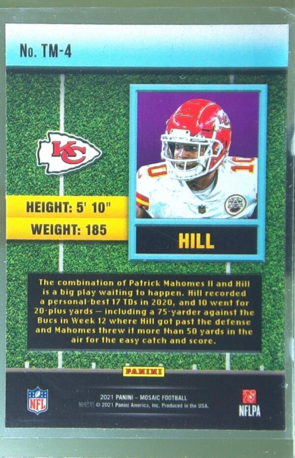 2021 Mosaic Tyreek Hill #TM-4 Chiefs Touchdown Masters Mosaic - Image 3