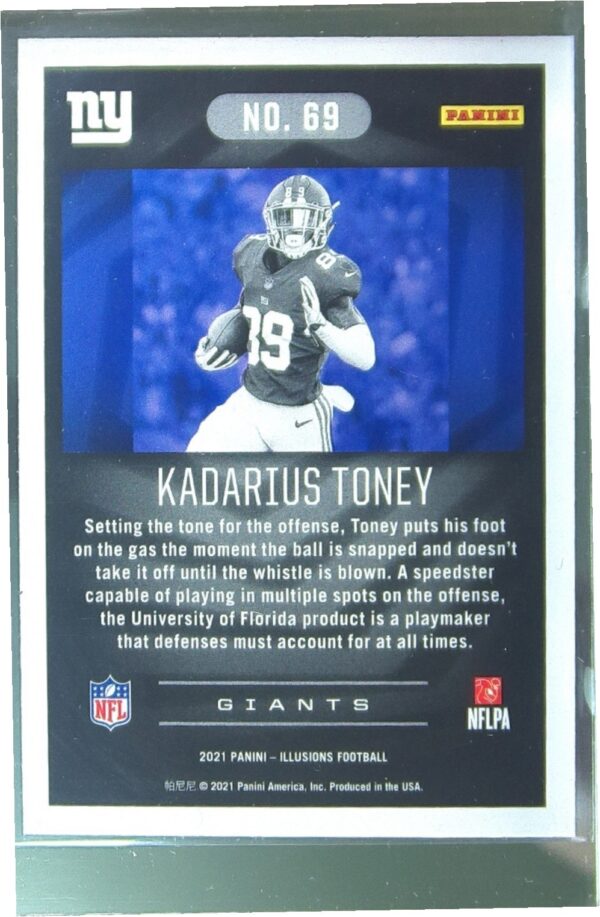2021 Panini Illusions Kadarius Toney RC #69 Giants - Image 3