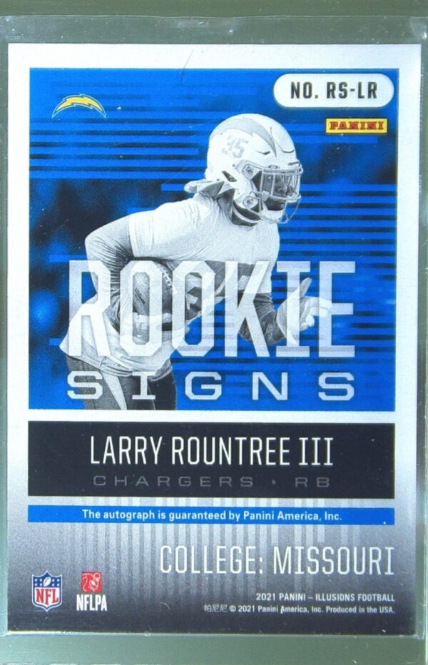 2021 Panini Illusions Larry Rountree III  Auto /99 #RS-LR Chargers Rookie Signs - Image 3