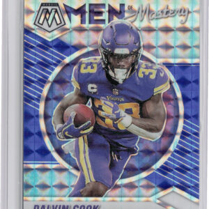 2021 Panini Mosaic Dalvin Cook SN99 #MM7 Vikings Men of Mastery Prizm Blue