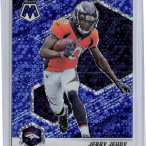 2021 Panini Mosaic Jerry Jeudy No Huddle Prizm Blue SN75 #68 Broncos