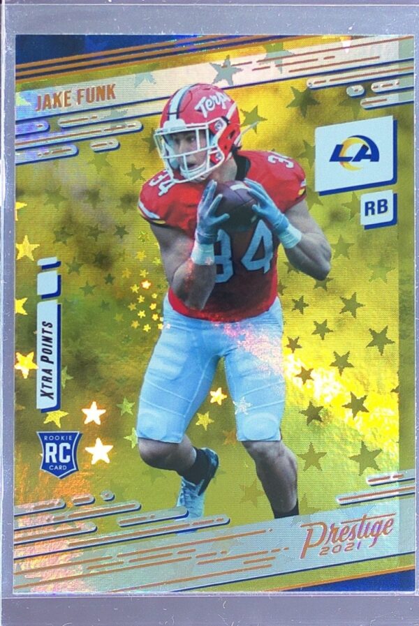 2021 Panini Prestige Jake Funk Xtra Points Astral RC #299 Rams