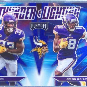 2021 Playoff Dalvin Cook / Justin Jefferson #TL-9 Vikings Thunder & Lightning Bl