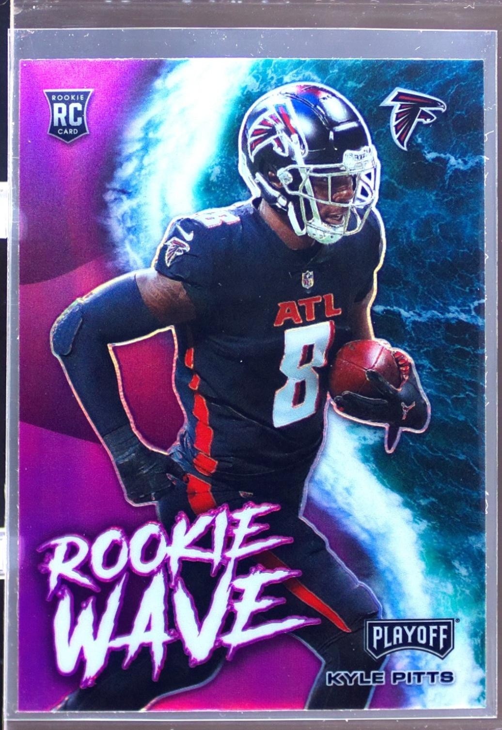 2021 Playoff Kyle Pitts RC #RW-KPI Falcons Rookie Wave Pink