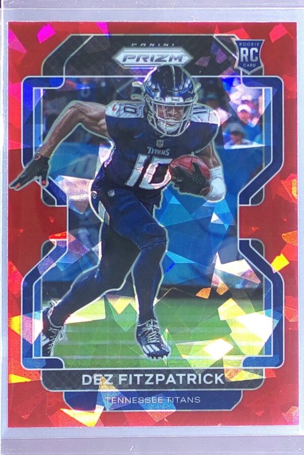 2021 Prizm Dez Fitzpatrick Red Ice RC #366 Titans