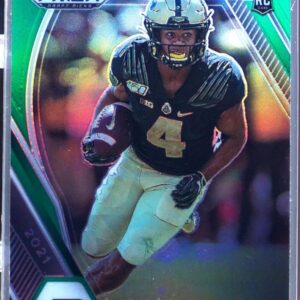 2021 Prizm Draft Picks Rondale Moore Green RC #129 Boilermakers