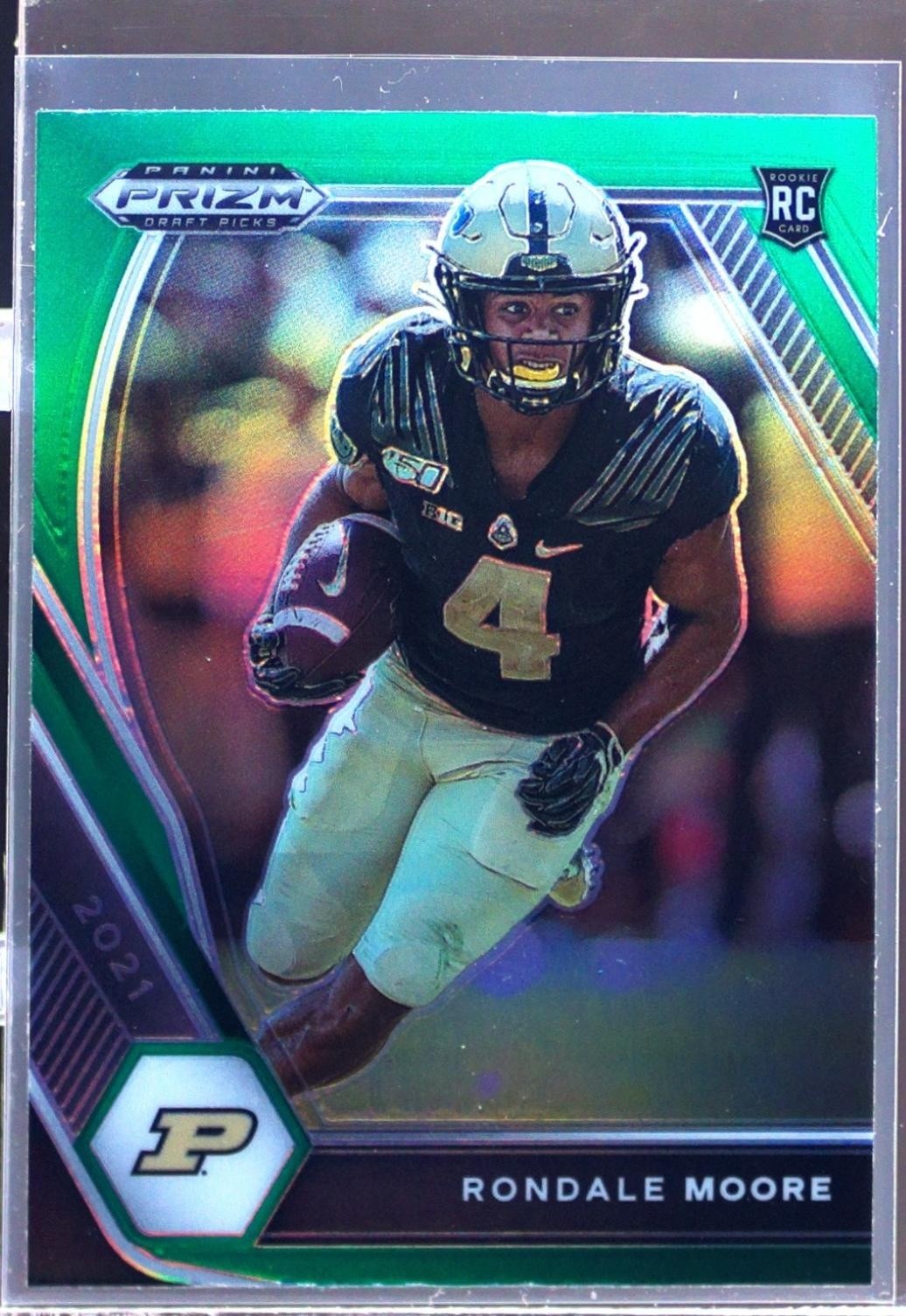 2021 Prizm Draft Picks Rondale Moore Green RC #129 Boilermakers