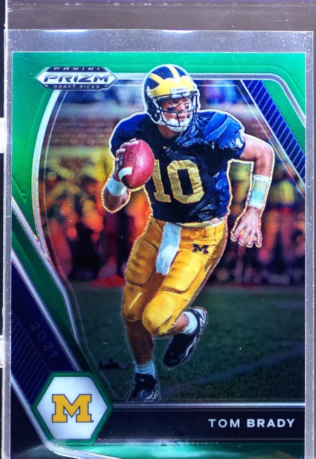 2021 Prizm Draft Picks Tom Brady Green #6 Wolverines