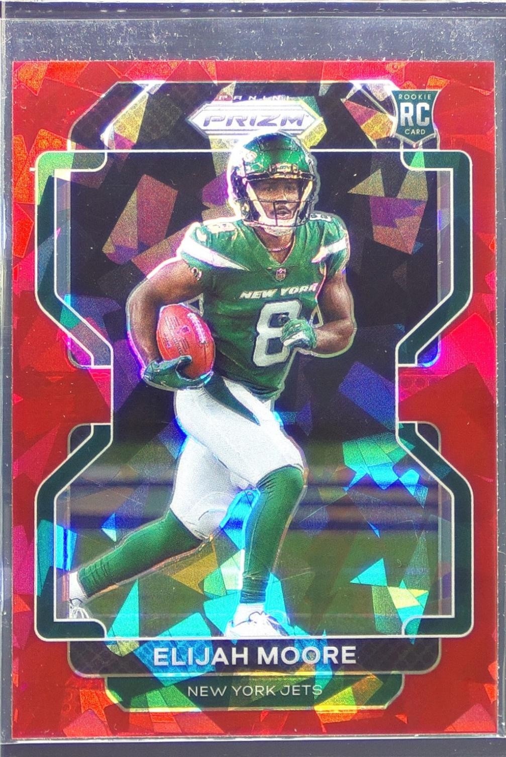 2021 Prizm Elijah Moore Red Ice RC #346 Jets