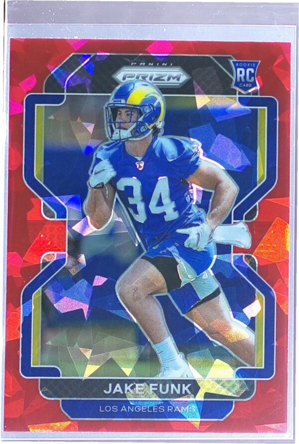2021 Prizm Jake Funk Red Ice RC #402 Rams