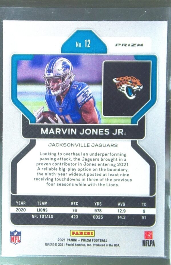 2021 Prizm Marvin Jones Jr. Orange Disco #12 Jaguars - Image 3