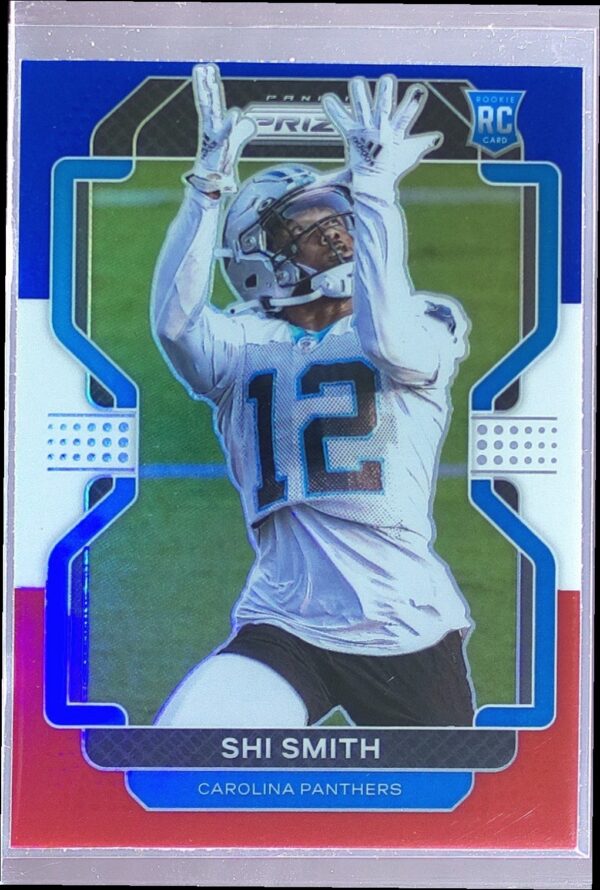 2021 Prizm Shi Smith Red White and Blue RC #408 Panthers