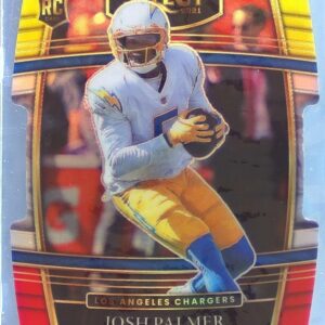 2021 Select Josh Palmer Red and Yellow Prizm Die Cut RC #66 Chargers