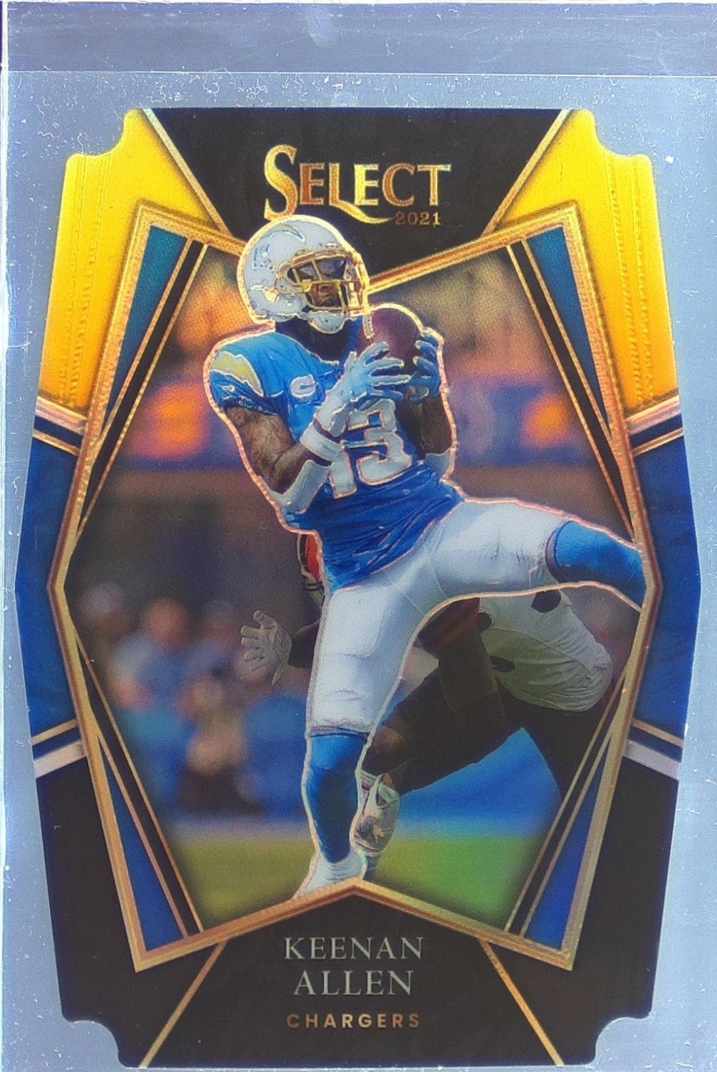 2021 Select Keenan Allen Black and Gold Prizm Die Cut #119 Chargers