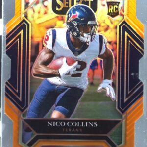 2021 Select Nico Collins Orange Prizm Die Cut RC #269 Texans