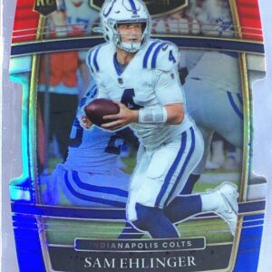 2021 Select Sam Ehlinger Red and Blue Prizm Die Cut RC #98 Colts