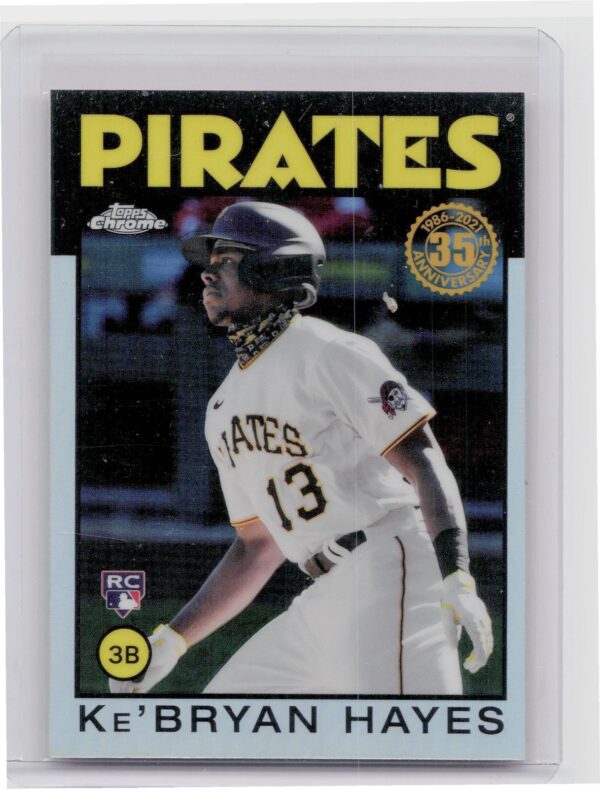 2021 Topps Chrome Ke'Bryan Hayes #86BC-16 Pirates 1986 Topps Baseball