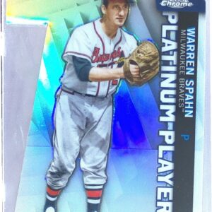 2021 Topps Chrome Update Warren Spahn #CPDC-40 Braves Platinum Players Die Cuts