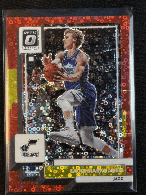 2022-23 Panini Optic Lauri Markkanen Red Disco /75 Jazz #69