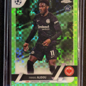 2022-23 Topps Chrome UEFA Faride Alidou Neon Green X-Fractor /399 Rookie RC Fran
