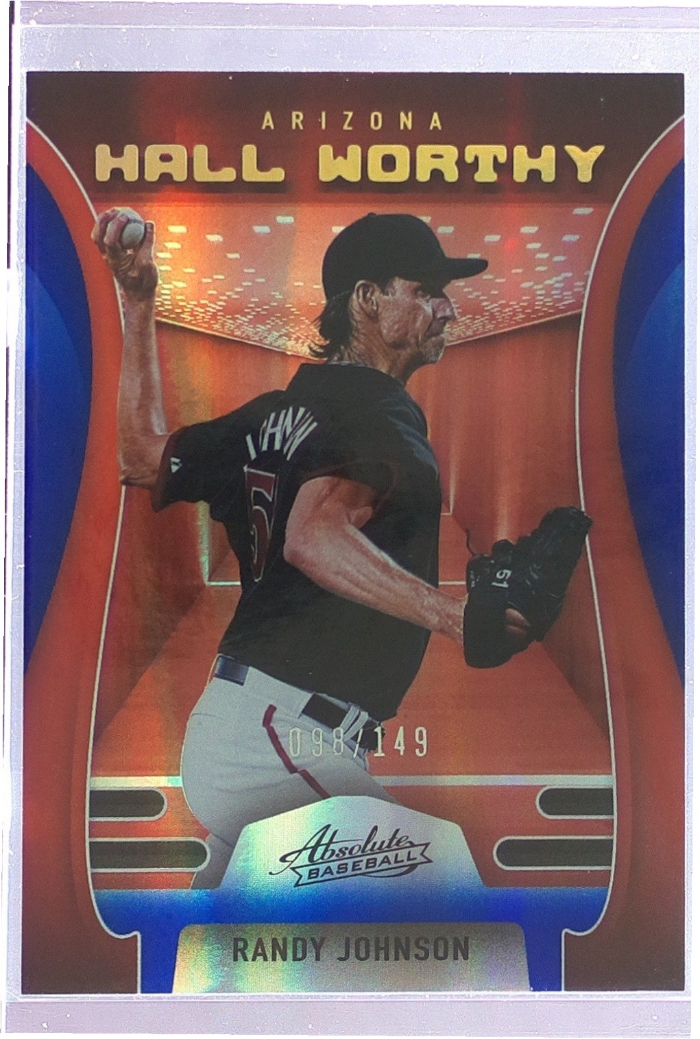 2022 Absolute Randy Johnson /149 #HW-14 Diamondbacks Hall Worthy Spectrum Blue