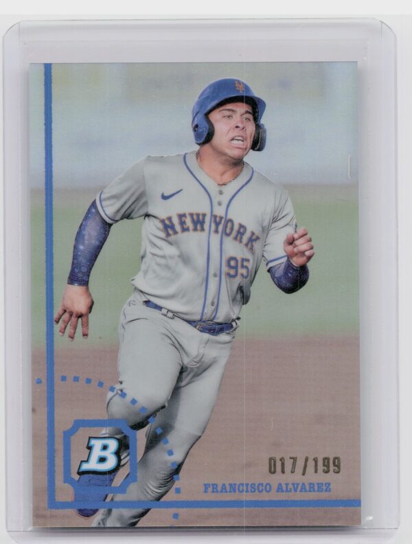 2022 Bowman Heritage Francisco Alvarez /199 #BHPC-115 Mets Chrome Prospects Ref