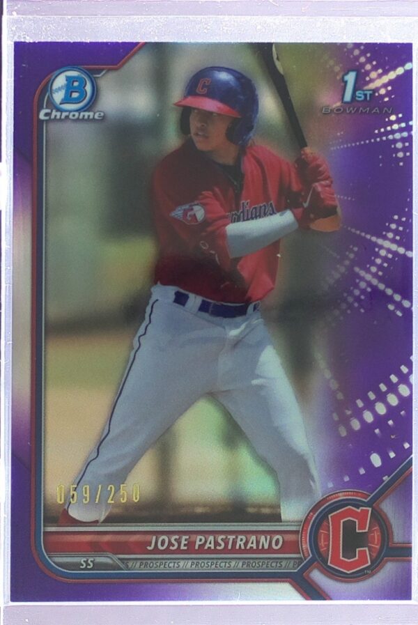 2022 Bowman Jose Pastrano /250 #BCP-21 Chrome Prospects Purple Refractor