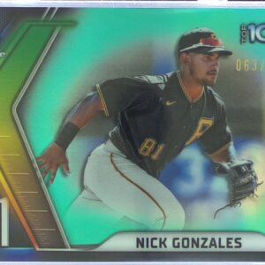2022 Bowman Nick Gonzales /125 #BTP-21 Pirates Bowman Scouts' Top 100 Aqua