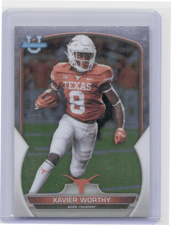 2022 Bowman University Chrome Xavier Worthy #29 Longhorns