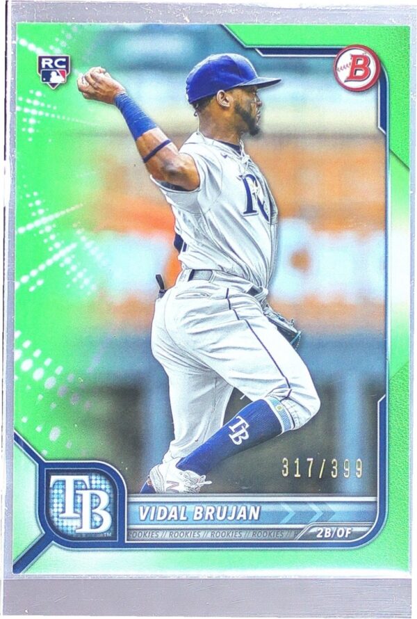 2022 Bowman Vidal Brujan Neon Green /399 RC #71 Rays
