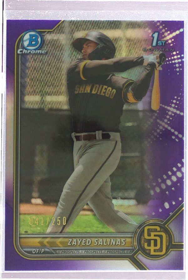 2022 Bowman Zayed Salinas /250 #BCP-122 Padres Chrome Prospects Purple Refractor