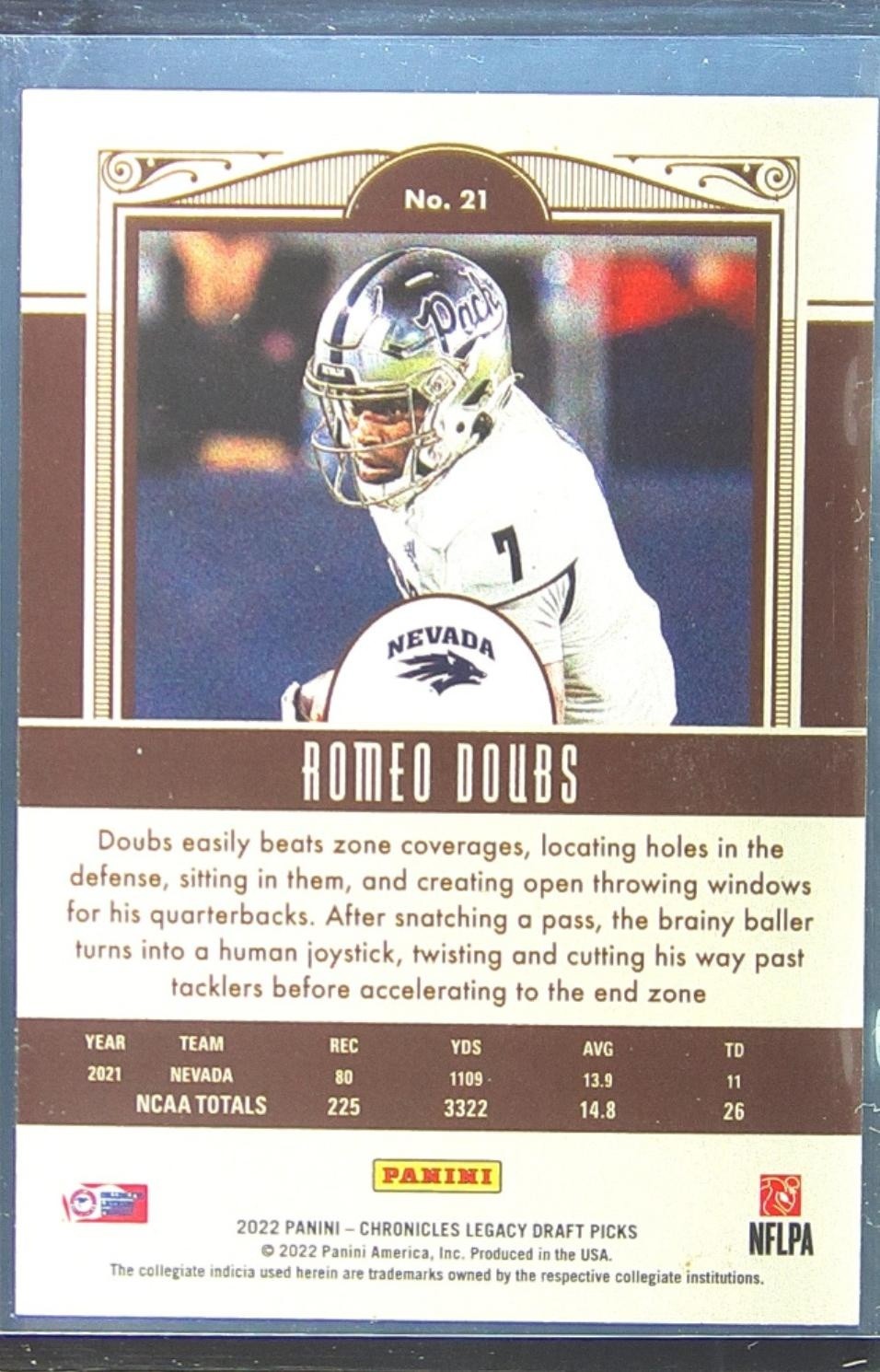 2022 Chronicles Draft Romeo Doubs RC #21 Pack Legacy Rookies - Image 3
