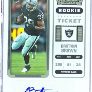 2022 Contenders Brittain Brown Auto RC #258 Raiders