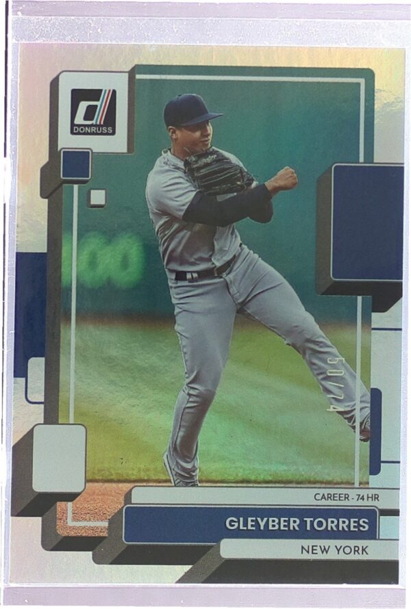 2022 Donruss Gleyber Torres Career Stat Line /74 #226 Yankees