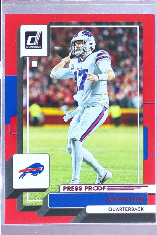 2022 Donruss Josh Allen Red Press Proof #116 Bills