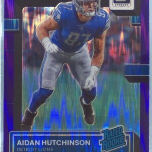 2022 Donruss Optic Aidan Hutchinson Purple Shock RC #213 Lions