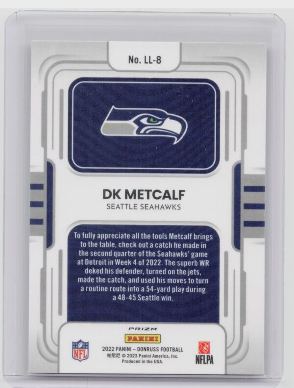 2022 Donruss Optic DK Metcalf #LL-8 Seahawks Legendary Logos - Image 3