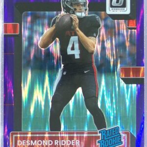 2022 Donruss Optic Desmond Ridder Purple Shock RC #202 Falcons