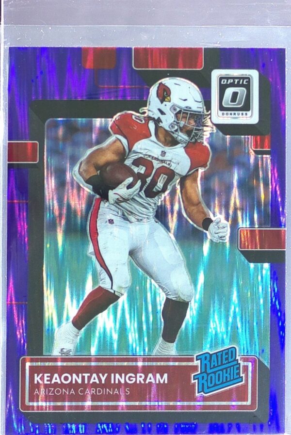 2022 Donruss Optic Keaontay Ingram Purple Shock RC #285 Cardinals