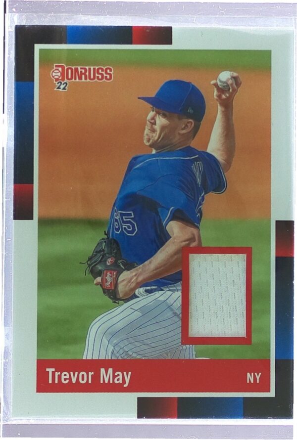 2022 Donruss Trevor May JSY #R88M-TM Mets Retro 1988 Materials