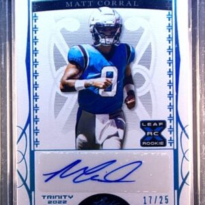 2022 Leaf Metal Draft Matt Corral Autographs Wave Blue Auto /25 #BA-MC2 Rebels