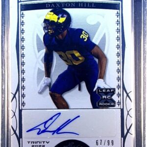 2022 Leaf Trinity Daxton Hill Auto /99 #BA-DH1 Wolverines Silver