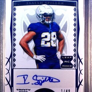 2022 Leaf Trinity Isaiah Spiller Auto /49 #BA-IS1 Aggies Navy